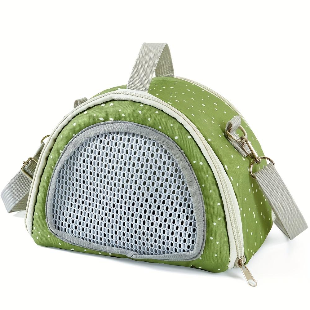 Breathable Flower Design Small Pet Outgoing Bag, Portable Crossbody Travel Carrier for Hamster, Golden Bear, Squirrel, Hedgehog, Parrot & Lizard, Lightweight Fashion Outdoor Carry Bag for Small Pets, Animal Carrier