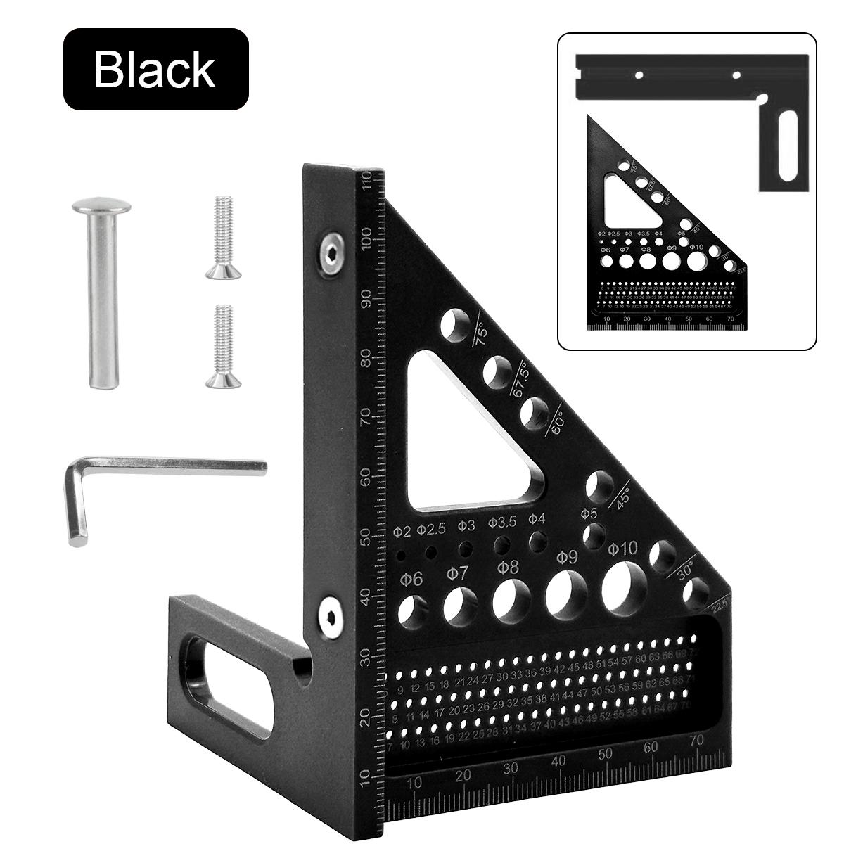 Multifunctional Woodworking Angle Adjustment Ruler, Measuring, Positioning, Drilling, Marking, Essential Tool for Beginners