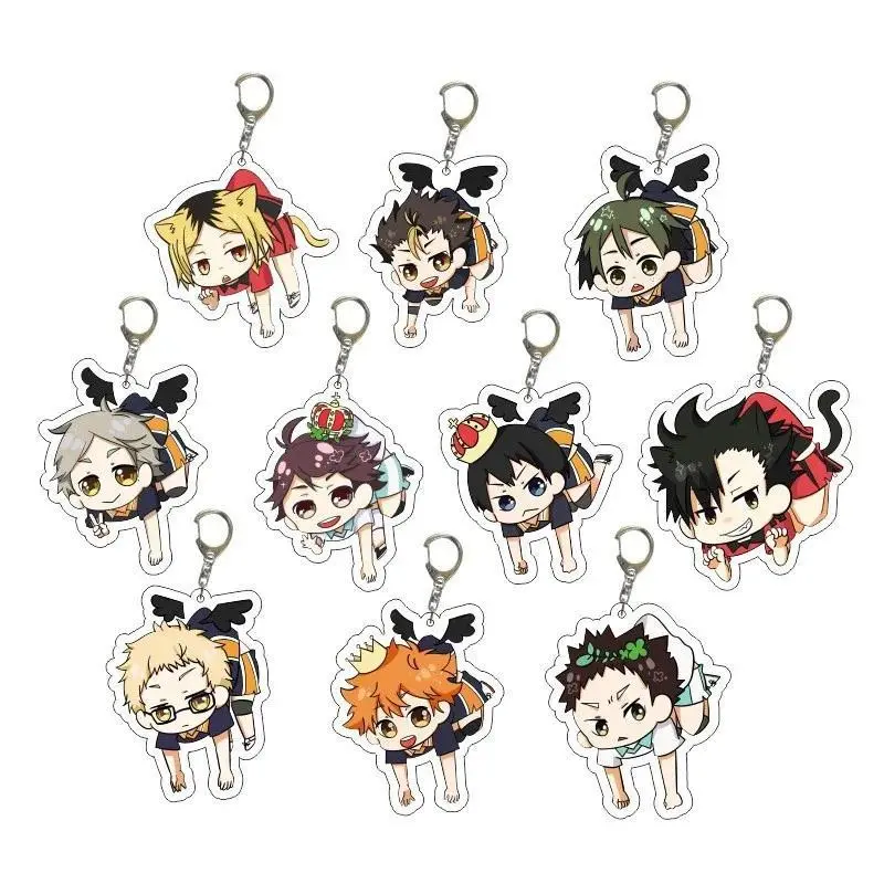 Haikyuu Anime Peripherals Hinata Shoyo Kageyama Tobio Kozume Kenma Kuroo Tetsurou Acrylic Keychain Pendant Accessories Choice