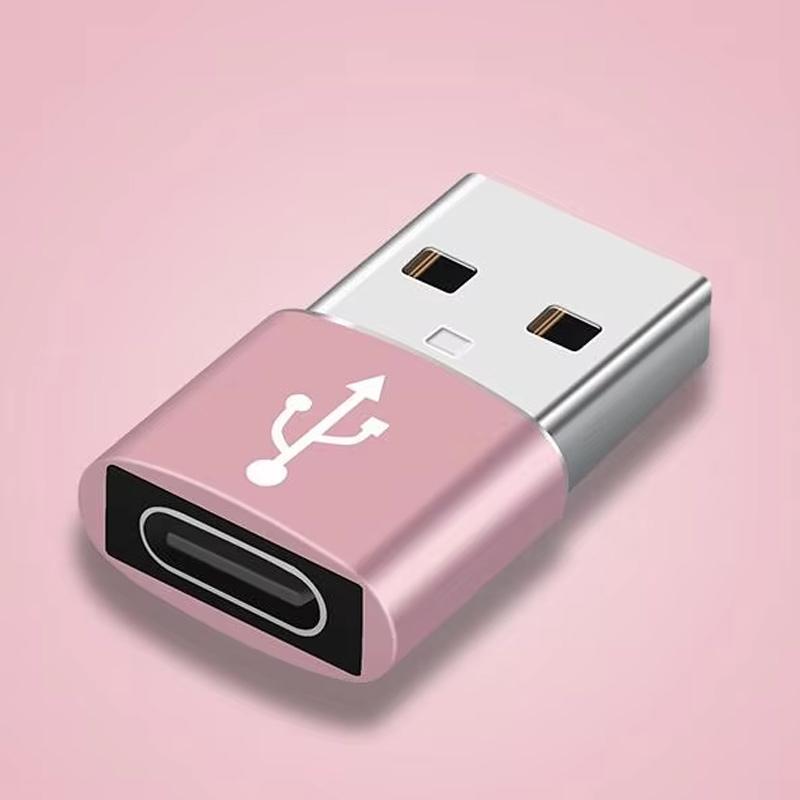 2pcs USB-C Adapter for Charging & Data Transfer, Compatible with Phone, Computer, Camera, OTG Converter Head, Essential Accessories