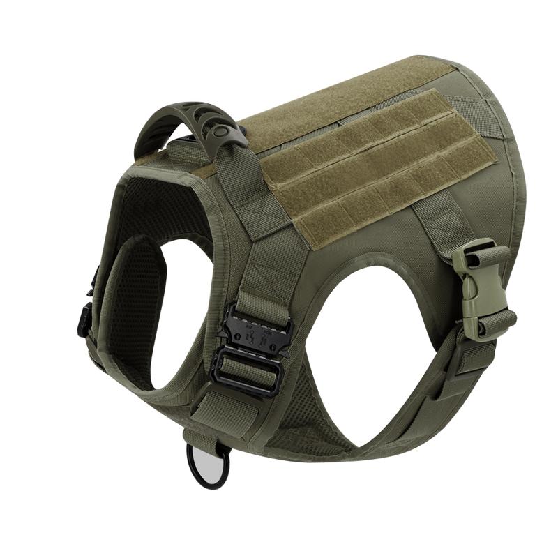 Tactical Dog Harness Leash Collar Set Large Pet German Shepherd Malinois Training Walking Vest For All Breeds Dog 1 Free Patch