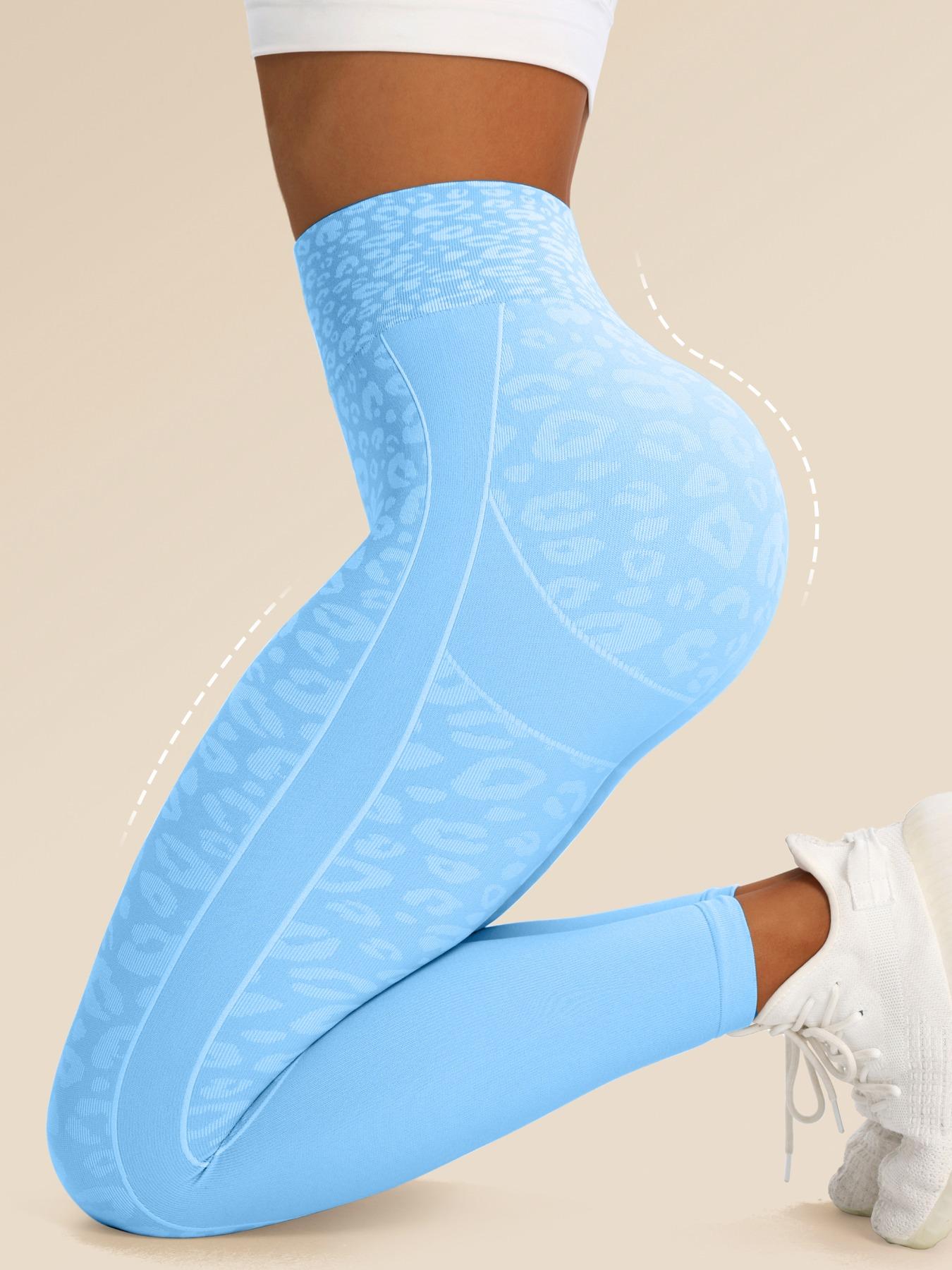 Women's Leopard Print High Waist Sports Shaping Leggings, Casual Comfy Breathable Skinny Pants for Yoga Gym Workout Running, Ladies Sportswear for Fall & Winter