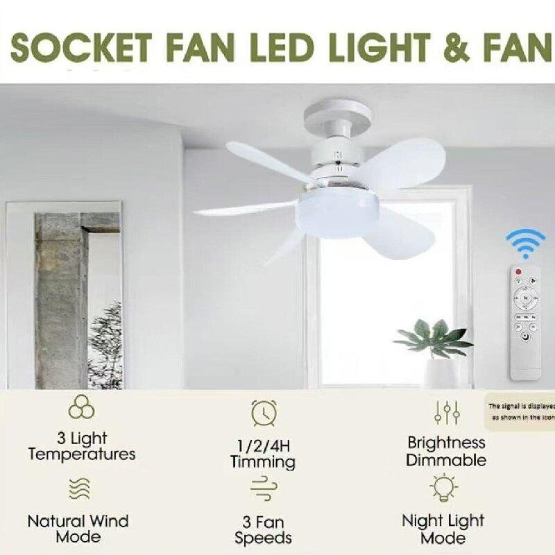 Modern E27 Screw Base Ceiling Fan Light, Quiet Wind Design, Ideal for Living Room Dining Bedroom, Energy Efficient F Rating