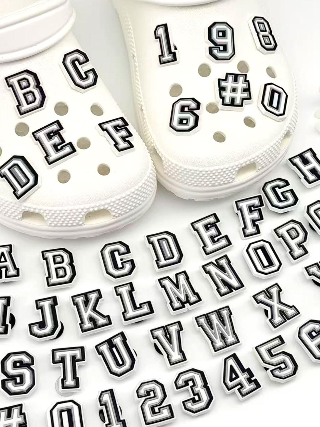 Initials Letter Shaped Shoe Charm, 1 Count Cute Shoes Accessories for Clog, Slippers, DIY Shoes Decorations for Festivals, Parties, and Birthdays