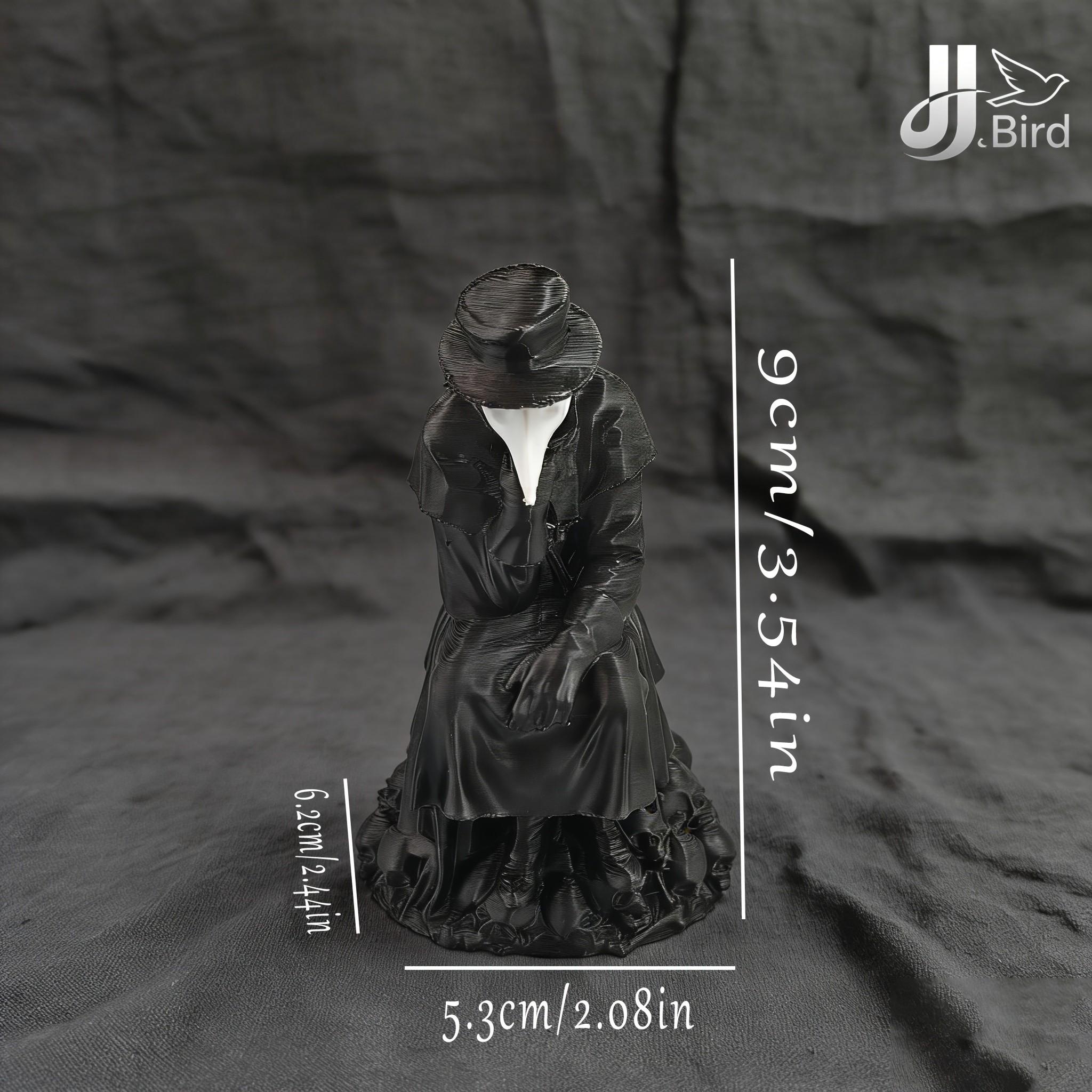 Thinking Pandemic Doctor Model Decoration, Collectible Figure, Home Room Bookshelf Decor, Desktop Ornament, Dark Vintage Style Statue