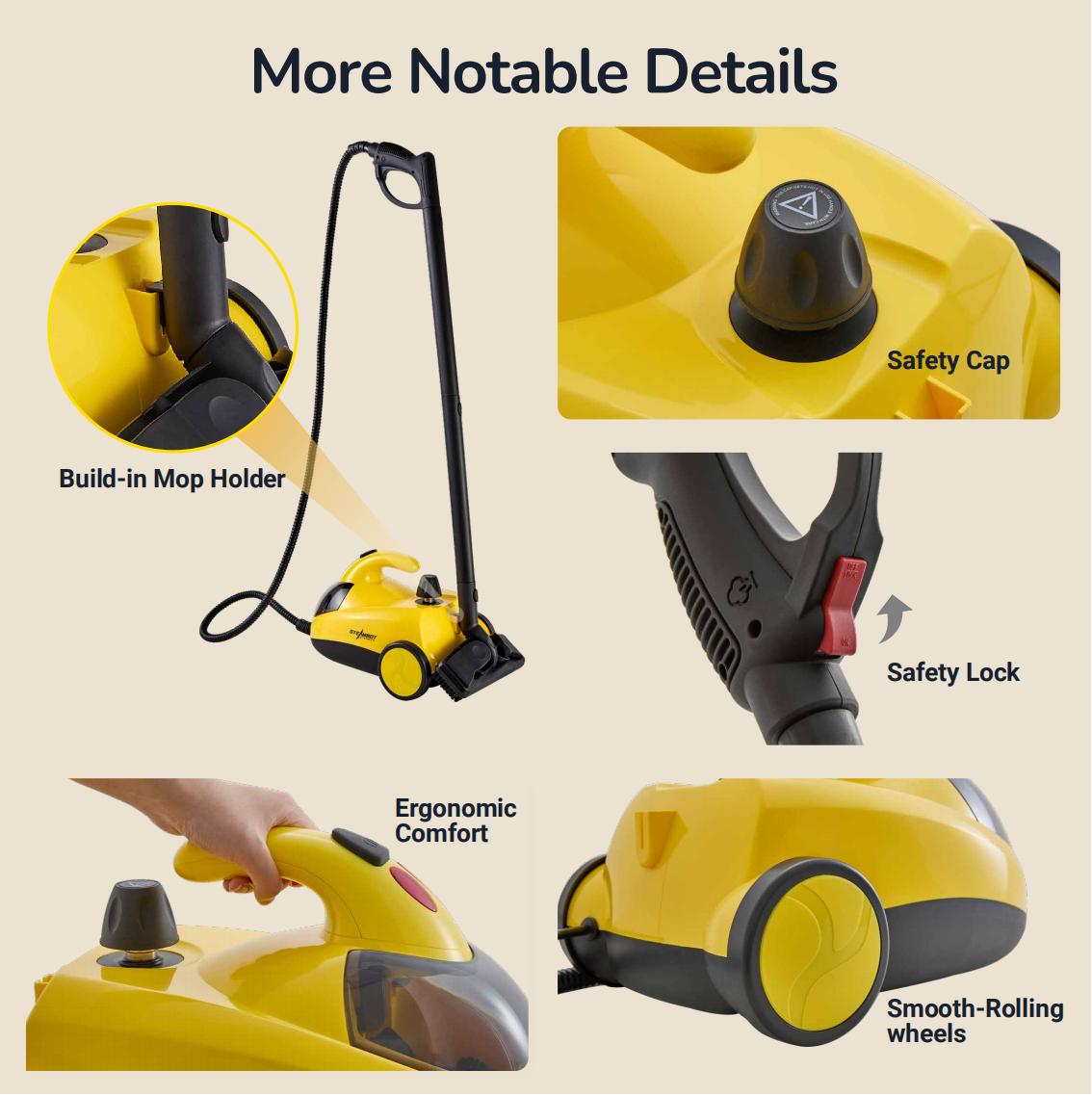 Steambot Steam Cleaner with High Pressure Steam, 2L Large Water Tank Capacity, 28 Accessories with storage case design, Heavy Duty Chemical-Free Deep Cleaning for House, Kitchen, Bathroom, Car, Multi-Purpose Cleaning, Steamer for Cleaning,Floor Steamer Steambot Steam Cleaner with High Pressure Steam, 2L Large Water Tank Capacity, 28 Accessories with storage case design, Heavy Duty Chemical-Free Deep Cleaning for House, Kitchen, Bathroom, Car, Multi-Purpose Cleaning, Steamer for Cleaning,Floor Steamer