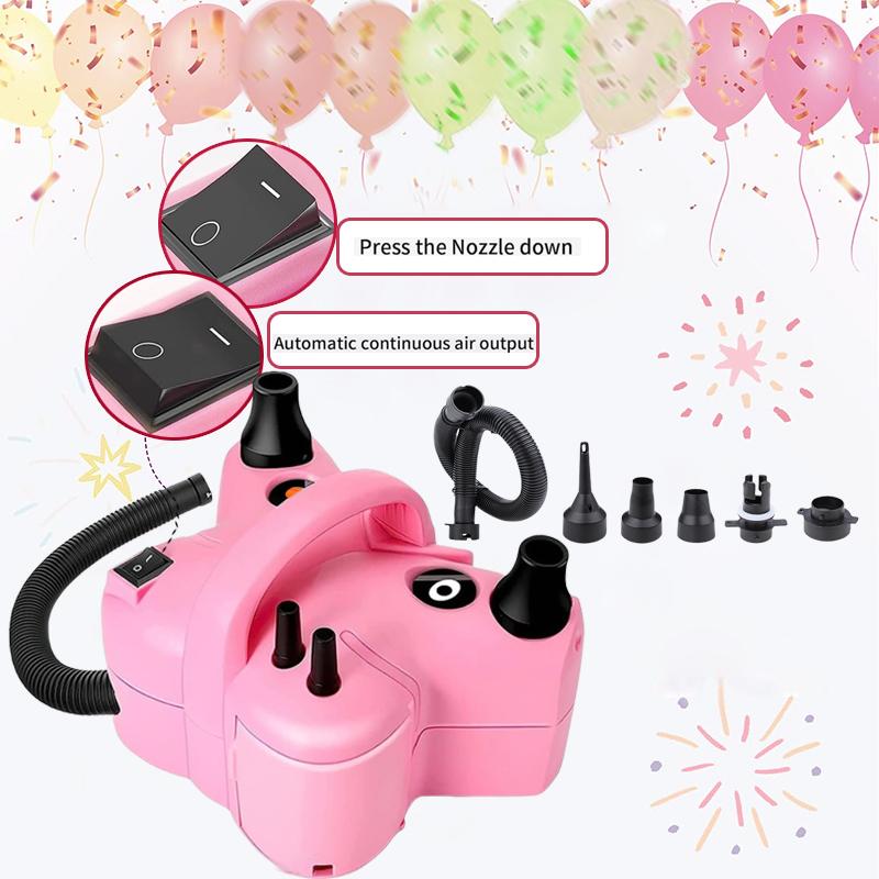 Cherry blossom powder butterfly balloon machine electric dual-hole portable balloon machine for birthday party decoration balloon inflation