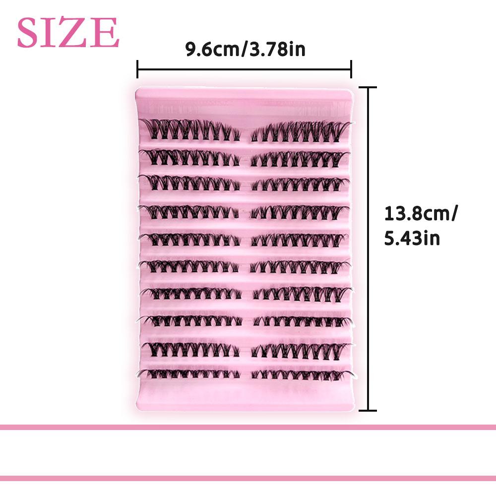 Music Festival Makeup DIY Segmented False Eyelashes, 40D+ & 80D+, Natural Look, Dense D Curl, Thick 0.07mm, Patch Form