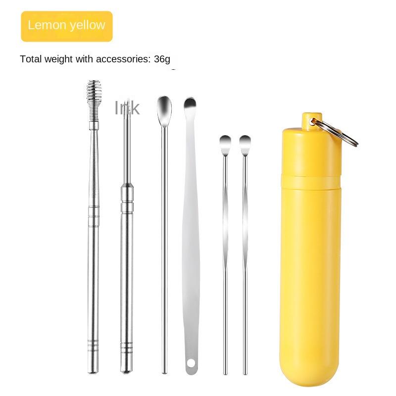 Ear Cleaning Kit 6-Piece Set, Earwax Removal Tools, Home Use Ear Scoop, Easy-To-Use Ear Cleaner, Ear Canal Scraper, Ear Wax Remover, Ear Pick Set