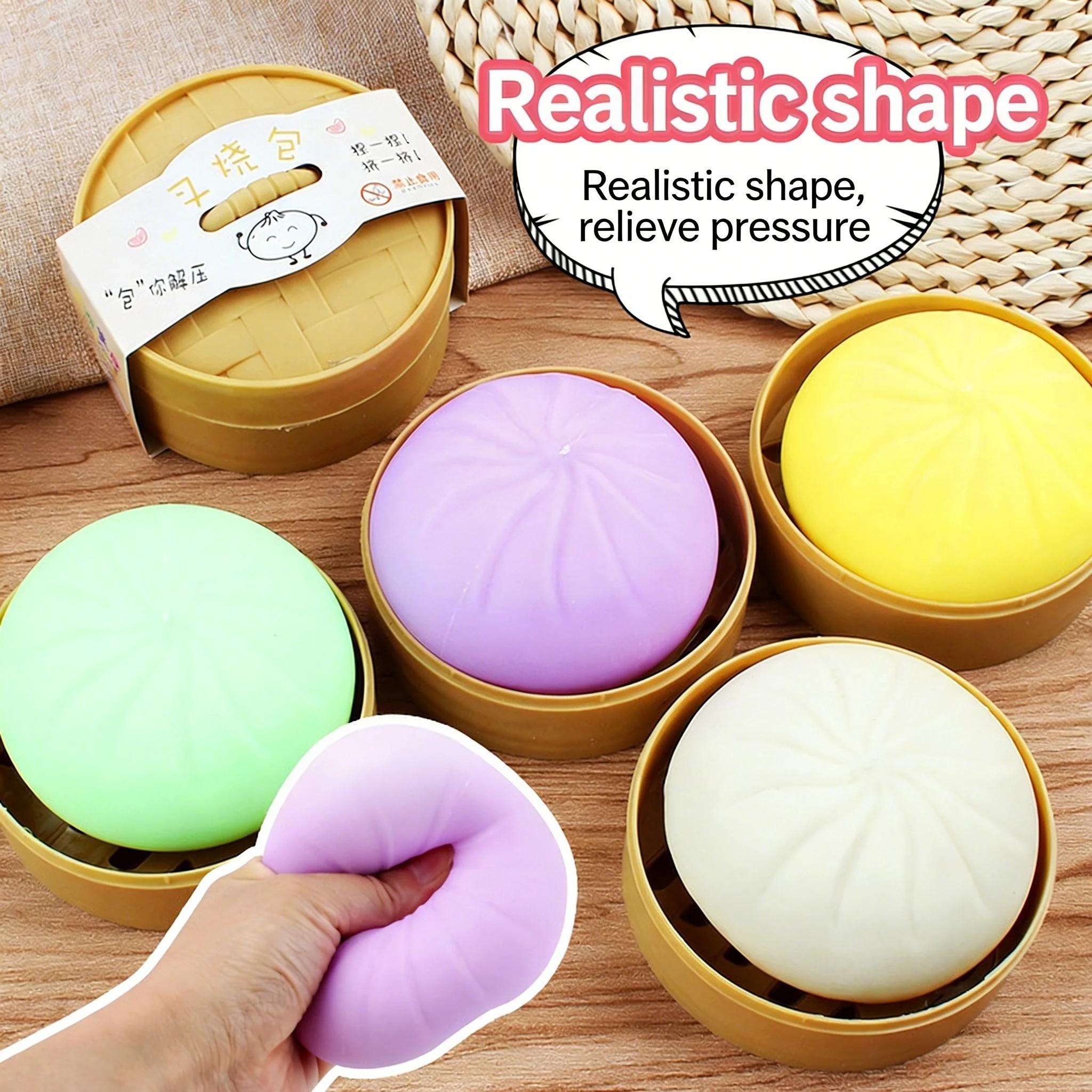 Blind Box Stress Relief Baozi Toy, Realistic Compression Fun, Slow Rebound Soft Squeeze, Prank Gift, Relaxing Fidget Toy