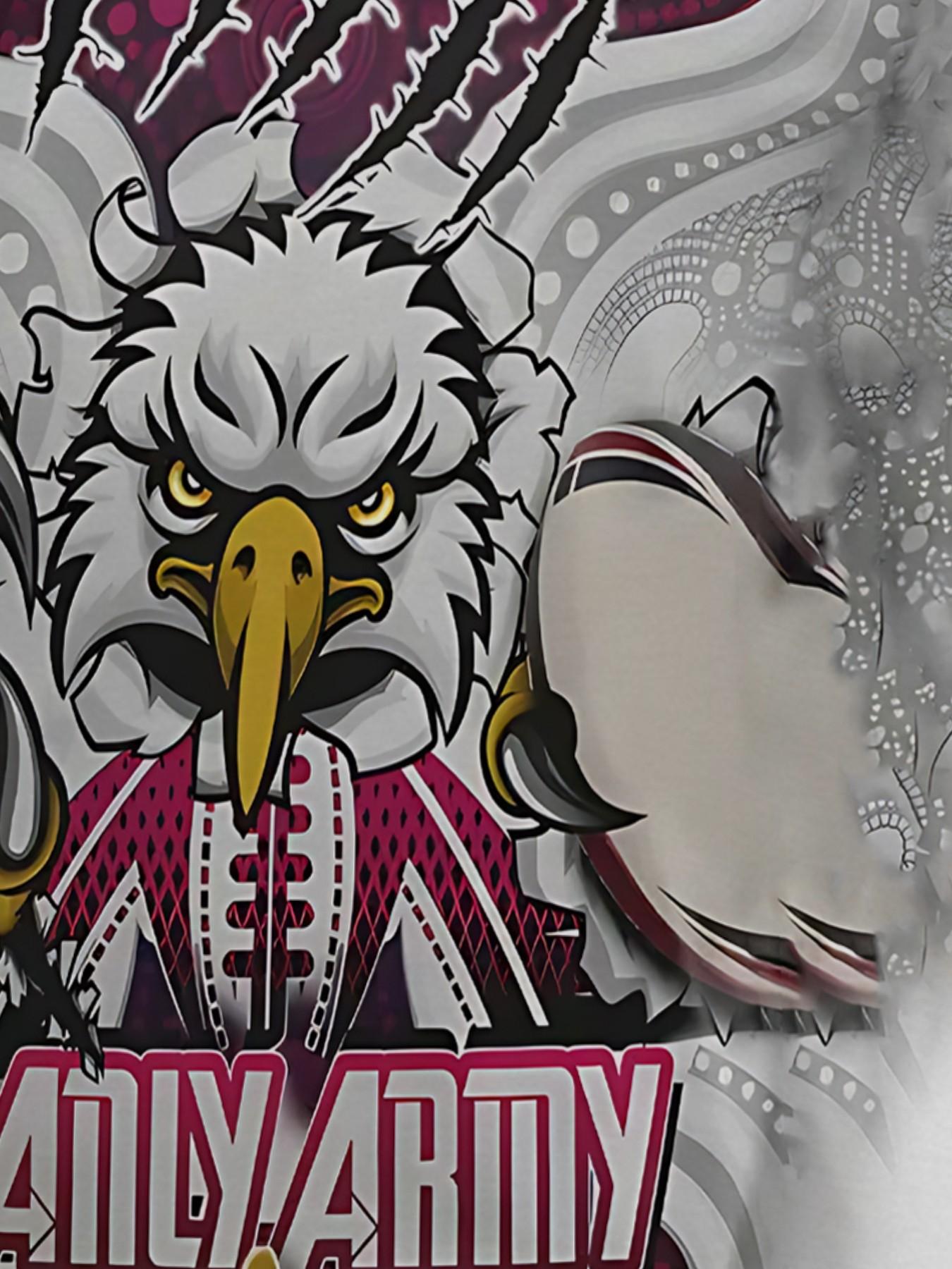 Men's Casual Round Neck Top, Running Fitness Wear, Breathable Comfort, American Vintage Eagle Print