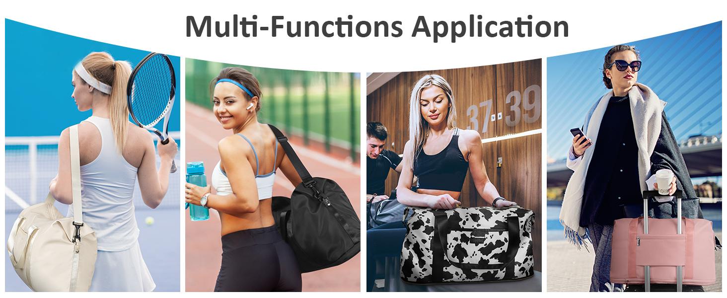 Expandable Travel Duffle Bags Weekender Overnight Bags for Women Men Hospital Bag for Women Labor Delivery with Toiletry Bag Waterproof