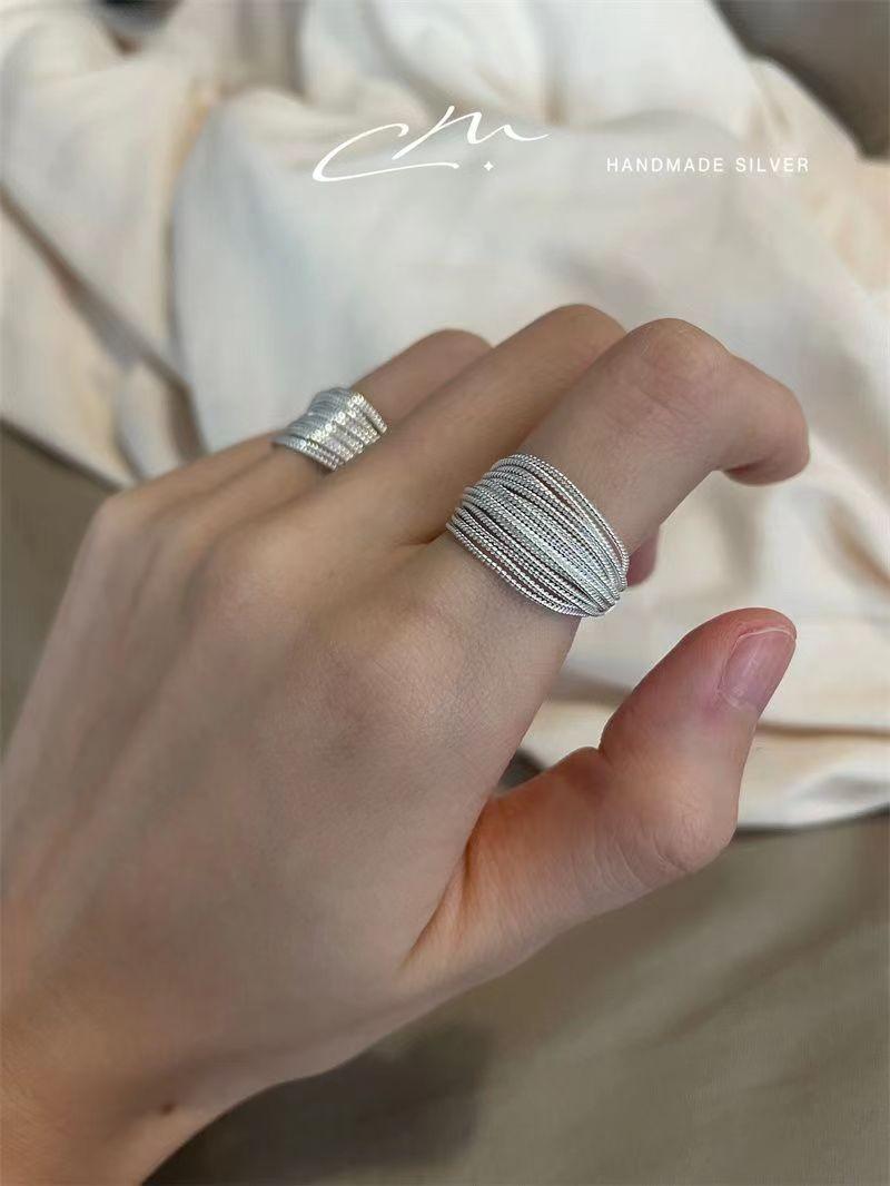 Adjustable Open Ring Minimalist Stacking Rings Set Dainty Geometric Line Design Fine Jewelry Gift for Women