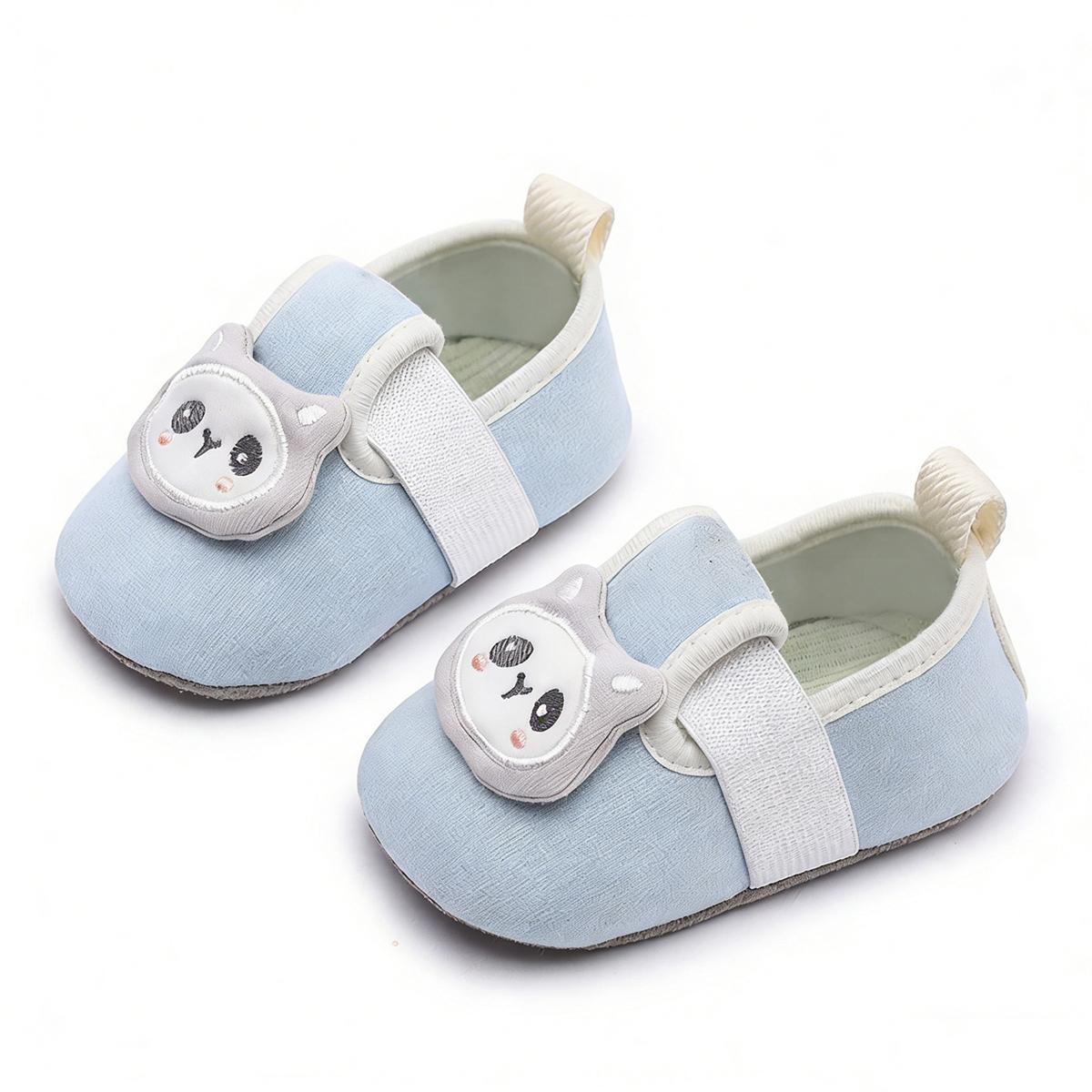 [Lullaby] Infant Baby Floor Shoes for Spring Summer Cute Animal Decor Faux Suede Non-Slip First Walkers Slip-On Shoes