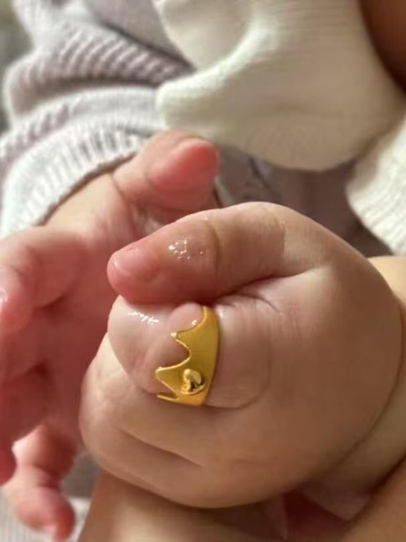 Cute Crown Heart Baby Ring, Perfect Photo Prop, Party Jewelry Accessory, Infant Photography Ring, Baby Shower Gift