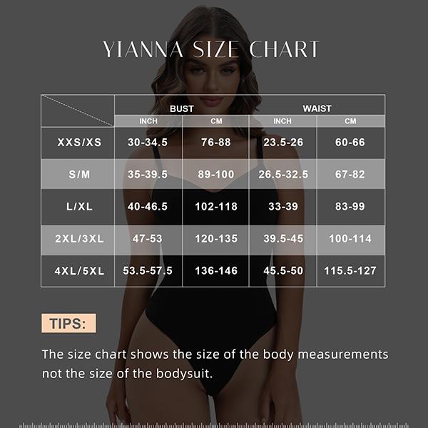 YIANNA Women Shapewear Tummy Control  Seamless  Bodysuit  Snatched Waist Body Suit Thong or Brief