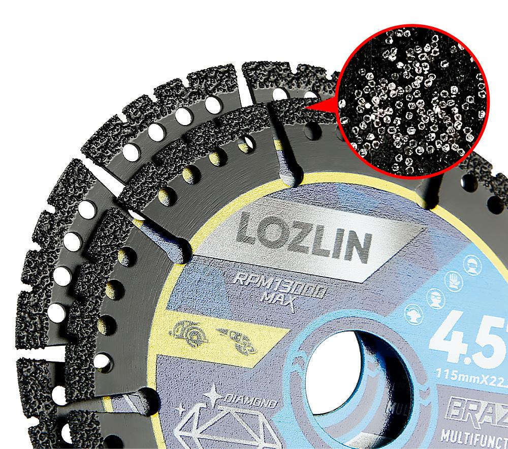 LOZLIN 4.5" 1PCS/3PCS Multi-Material Cutting Blades - Dry Cut Metal, Tile, Stone & Plastic - Angle Grinder Saw Blades for Cast Iron & Marble (115mm) Tool Accessories LOZLIN 4.5" 1PCS/3PCS Multi-Material Cutting Blades - Dry Cut Metal, Tile, Stone & Plastic - Angle Grinder Saw Blades for Cast Iron & Marble (115mm) Tool Accessories