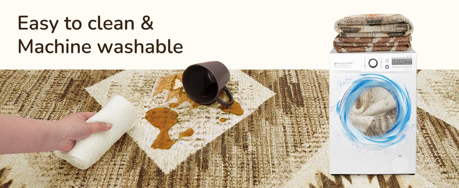 BESTSWEETIE 8*10/9*12/10*14 LARGE SIZE Washable Rugs for Living Room, Boho Rugs Area Rug Carpet Non-slip Large Area Rugs for Living Room Bedroom Indoor Outdoorfun