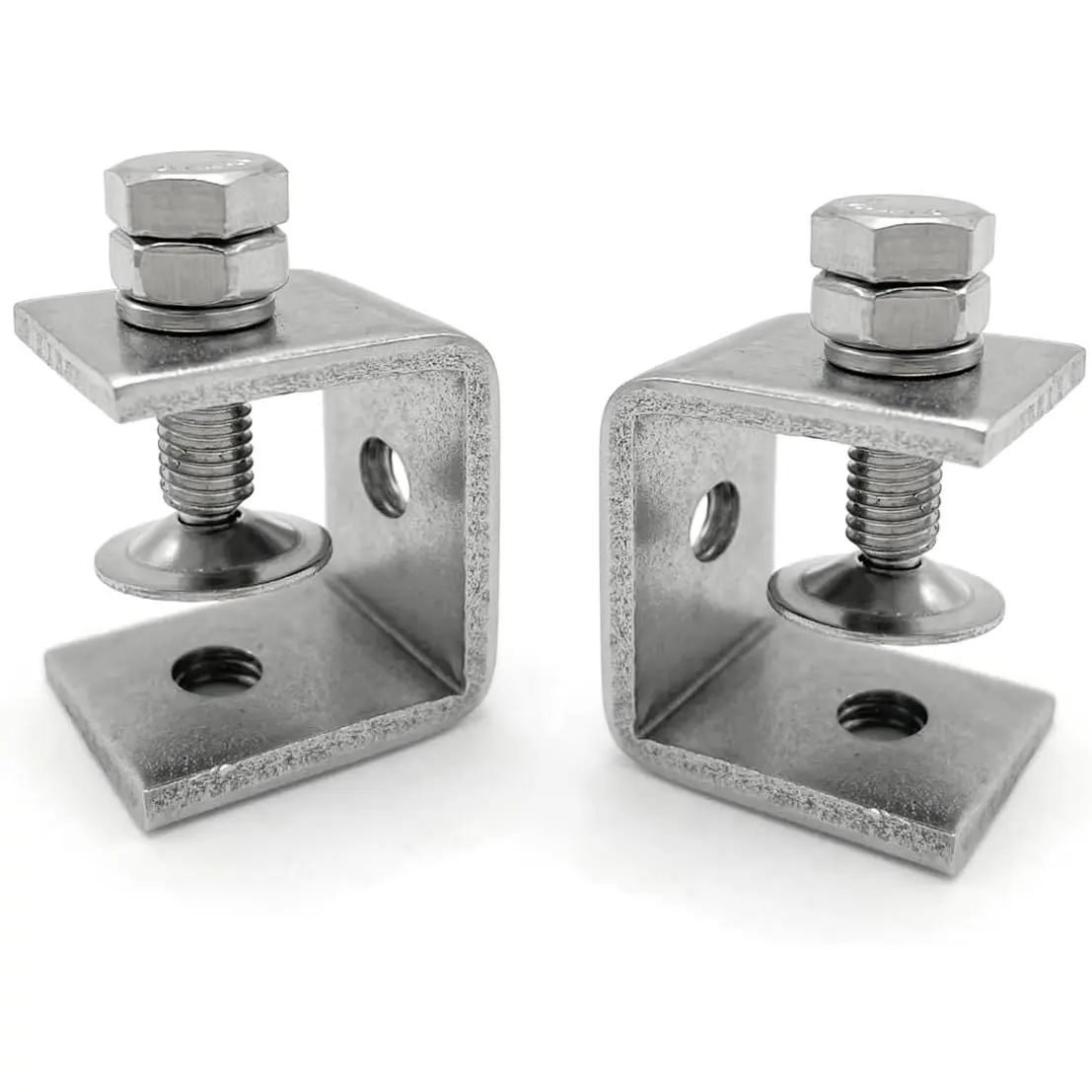 304 Stainless Steel C Clamp, 16-30Mm Tiger Clamp Heavy Duty Woodworking U Clamp Set with  Wide Jaw Opening & Protective Pads for Welding/Carpenter(2 Pcs)