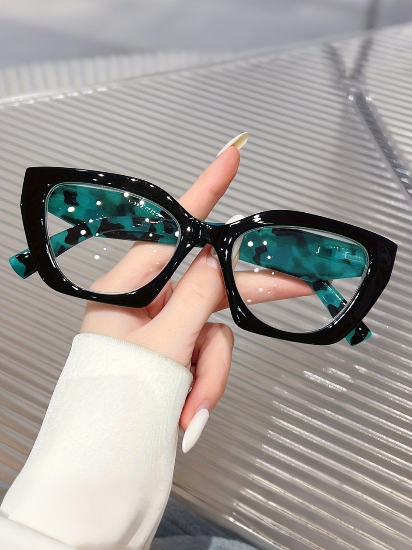 1pc Comfortable Spring Hinge Reading Glasses Retro Cute Cat Eye, Clear Transparent, Fashionable Magnifying Glasses for Elderly, Full Rim PC Frame, Lenses