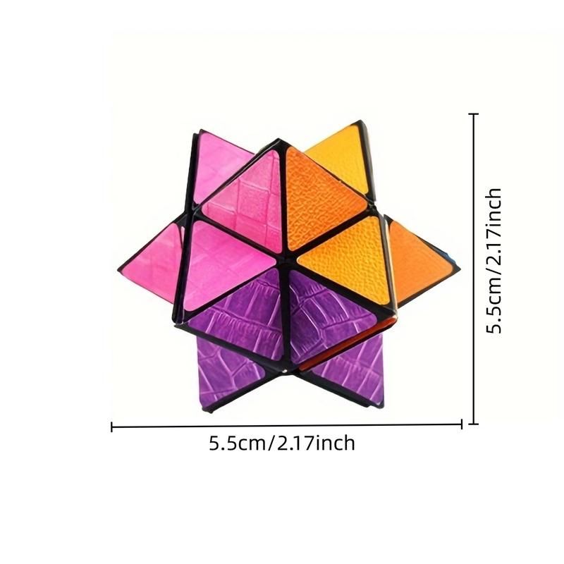 1pc 3D Hexagonal Infinity Cube, Mixed Colors, Brain Booster, Relaxation, Spatial Geometry Flipping Toy