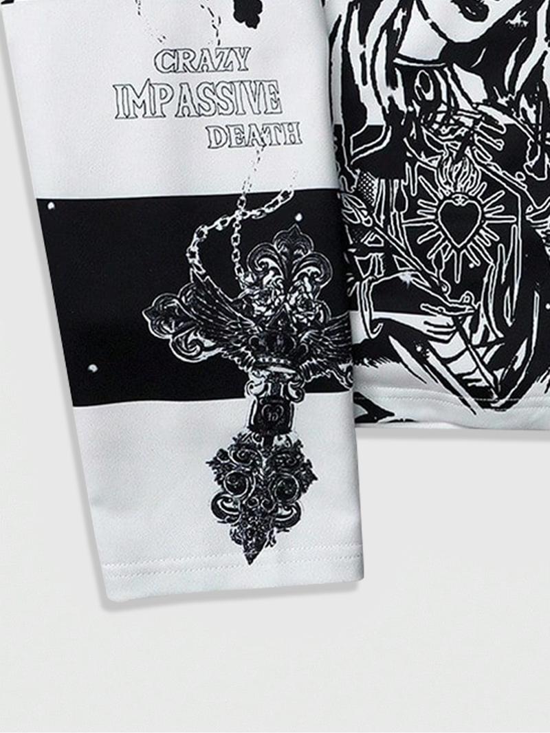 Men's Loose Fit Colorblock Collar Long Sleeve Knitted Polo Shirt, Casual Street Style, Fashionable Outdoor Sports Wear, All Seasons