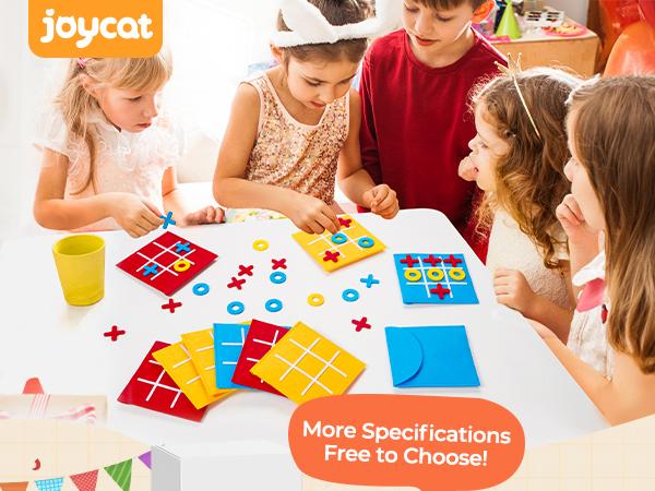 JoyCat Tic Tac Toe Strategic Board Game, Mini Board Game Toy, Fun Indoor Game Night Activity, Birthday Christmas Party Favors, Goody Bag, Gifts for Students