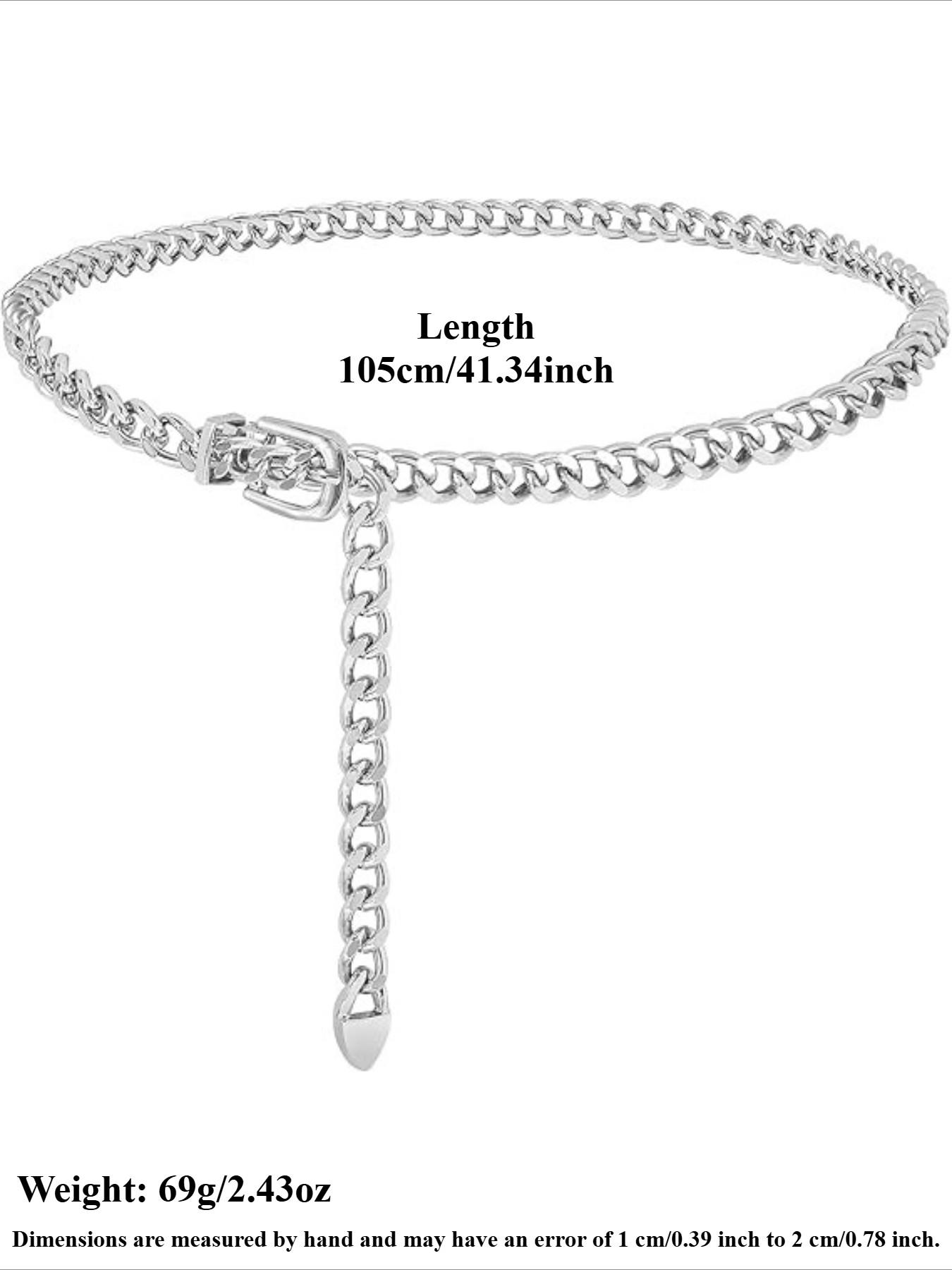 Fashionable Metal Chain Waist Belt, Simple Trendy Unisex Design, Casual All Seasons Accessory, Versatile and Stylish, Chain Belts