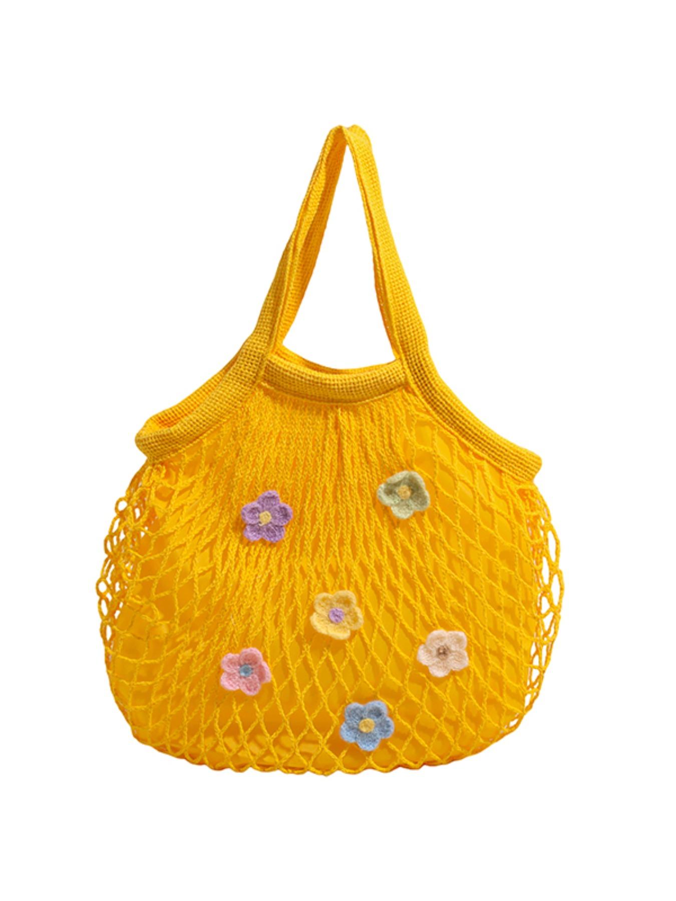 Elegant Boho Half Moon Bag, Floral Pattern Fabric Design, Lightweight & Versatile for All Seasons, Perfect for Beaches & Daily Use