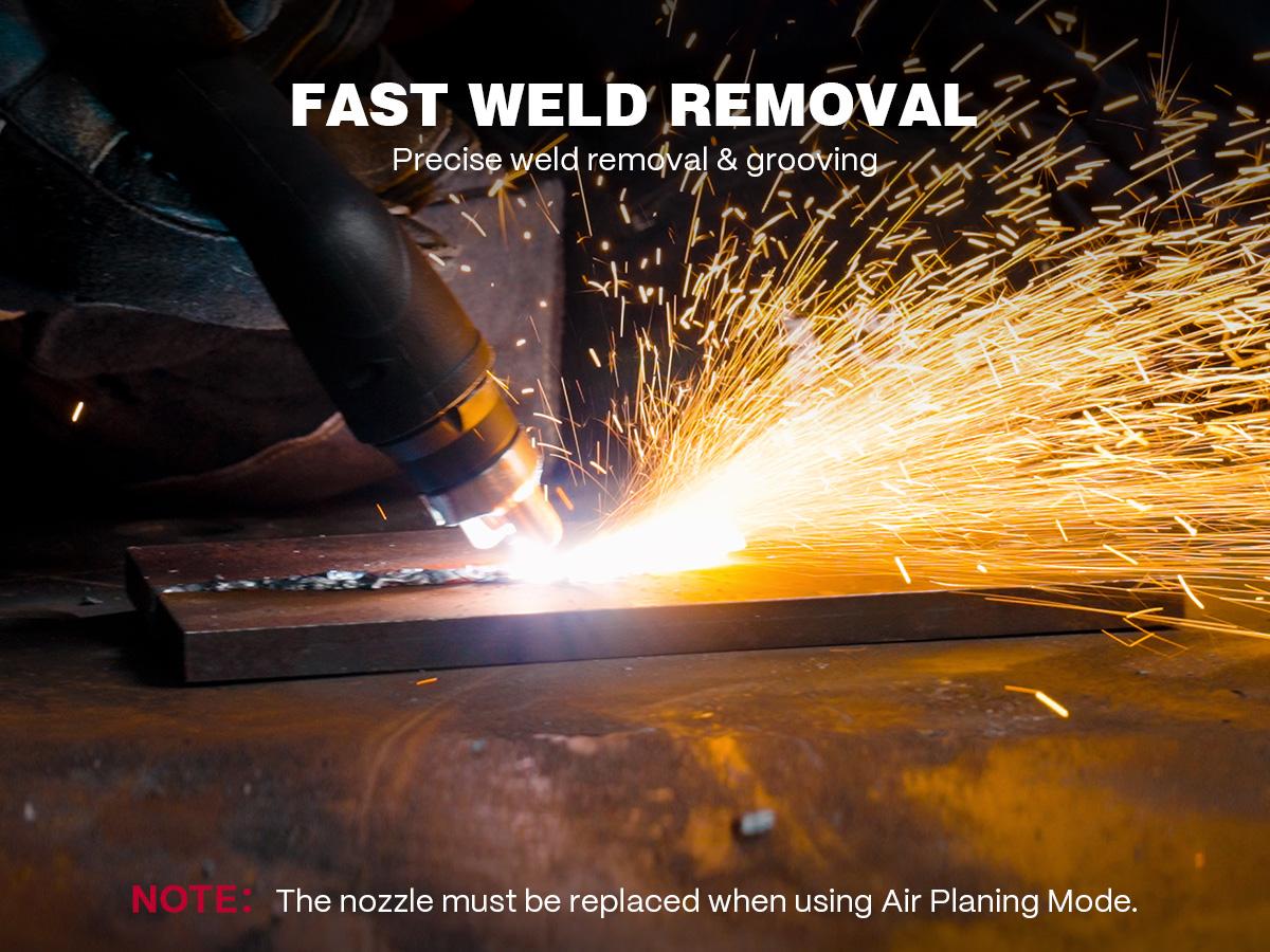 ARCCAPTAIN iControl [Non-HF] Plasma Cutter CUT55 MP with APP Control, 55Amp Blowback Pilot Arc, 120V/240V, Upgraded LED Display, Grid Cutting, Rust Removal, Plasma Gouging, Pressure Detection