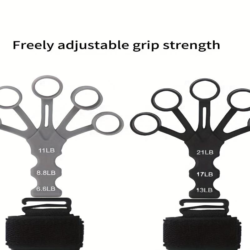 3-Level Adjustable Finger Exerciser & Hand Strengthener - Silicone Grip Trainer for Athletes, Musicians & Physical Therapy Hand Extensor Exerciser Grip Strength Trainer for Men/Women Hand Therapy Equipment for Stroke/Arthritis