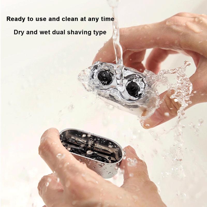 Aibesser Top-SELLING Men's Mini Electric Shaver for Men Magnetic Dual-Blade Razor USB-Rechargeable Pocket Groomer Ultra-Compact Travel Shaver for Car Office Home Daily Care Smooth  Waterproof Wet/Dry Grooming Shaver Razor, Multifunctional Epilator