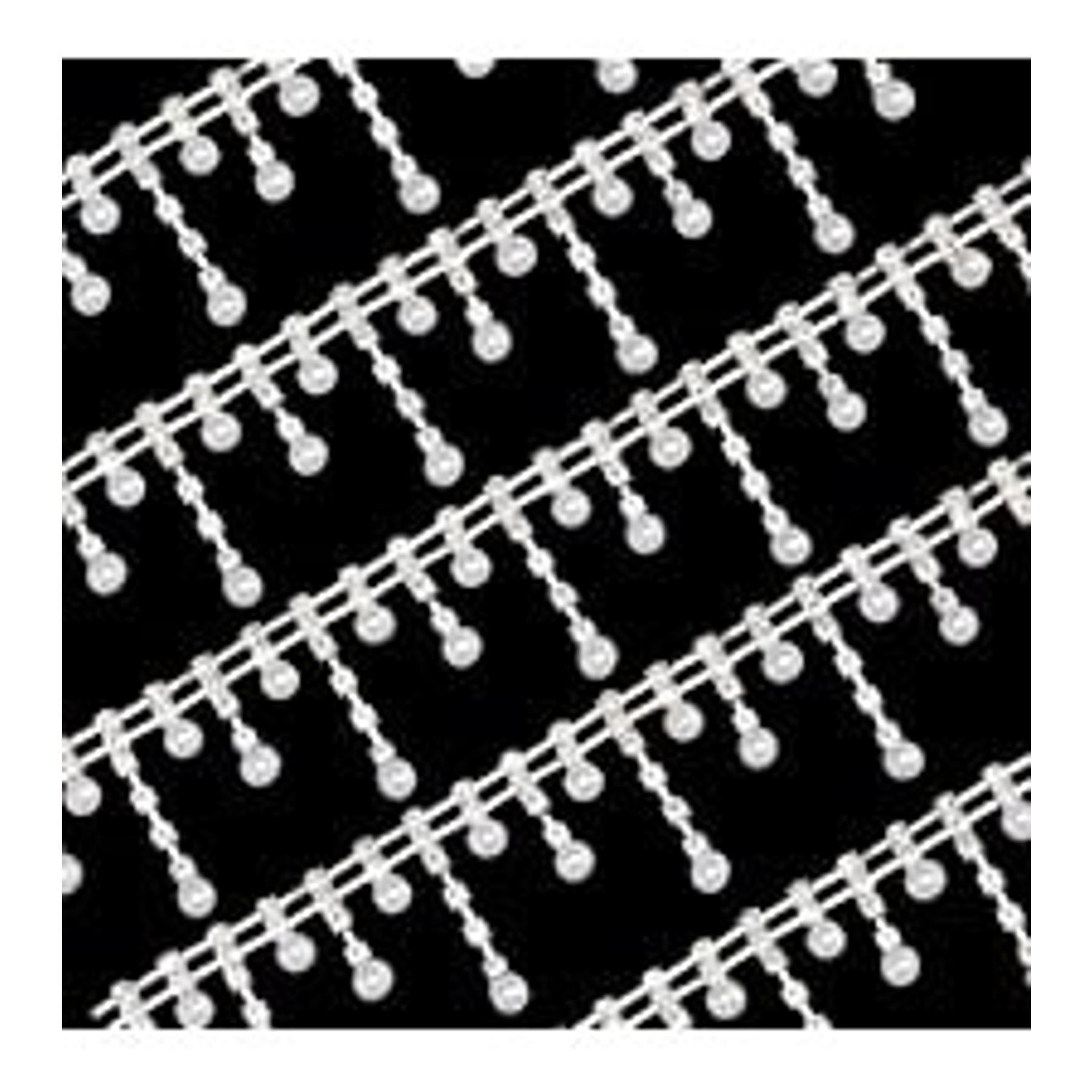 1 Yard Pearl Tassel Rhinestone Fringe Trim Rhinestone Pearl Tassel Chain Diamond Crystal Tassels Fringe Trim for Sewing Crafts Wedding Dress Clothing Accessories DIY Decoration Silver