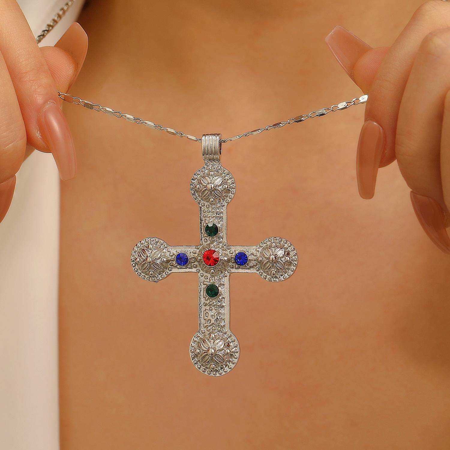 Punk Cross Multi-Layer Stackable Necklace| Alloy Pendant for Men & Women