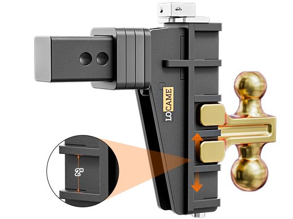 Adjustable Trailer Hitch 2" Receiver 6" Drop Tow Hitch GWT 25000LB Heavy Duty US