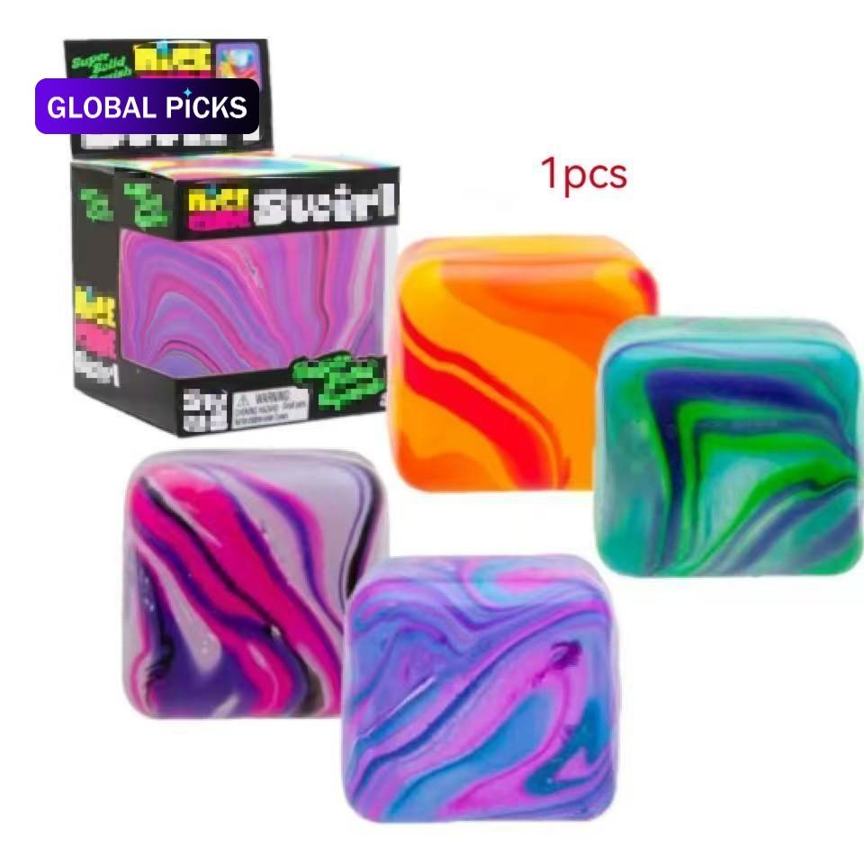 1pc Rotating Squeezing Cube, Gifts Soft Tpr Stress Relief Block, Children's Day Ideal for Adults and Kids Travel Entertainment, Perfect Gift for Pressure Relief #GLOBAL PICKS