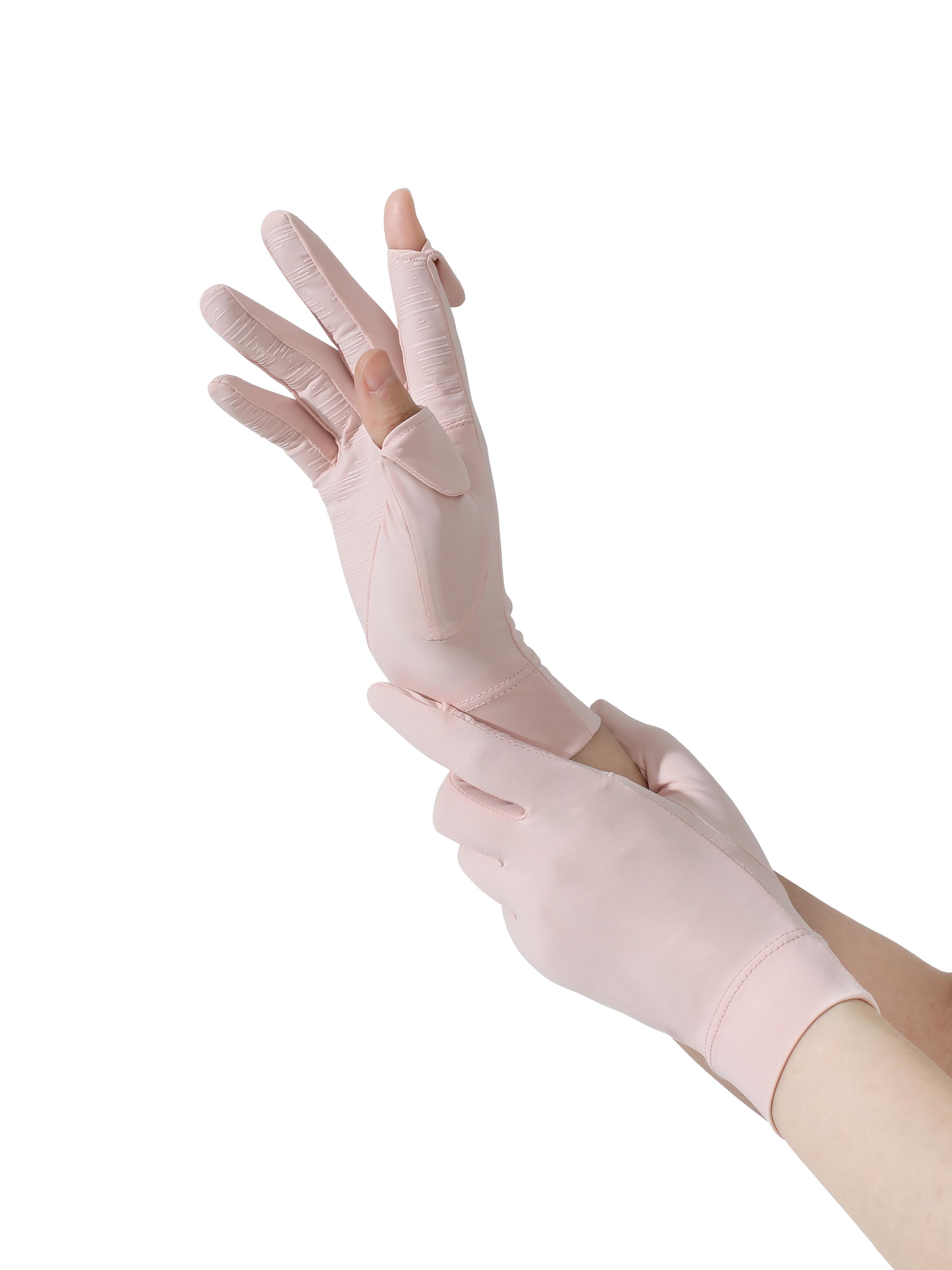 Lightweight Ice Silk Sun Protection Gloves, Upf50+ Breathable Anti-Slip Cycling Driving Gloves, Outdoor Summer Essential