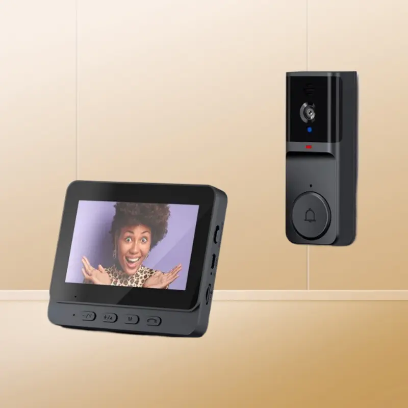 Smart Visual Doorbell Home With Screen Intercom HD Video Monitoring Camera Wireless
