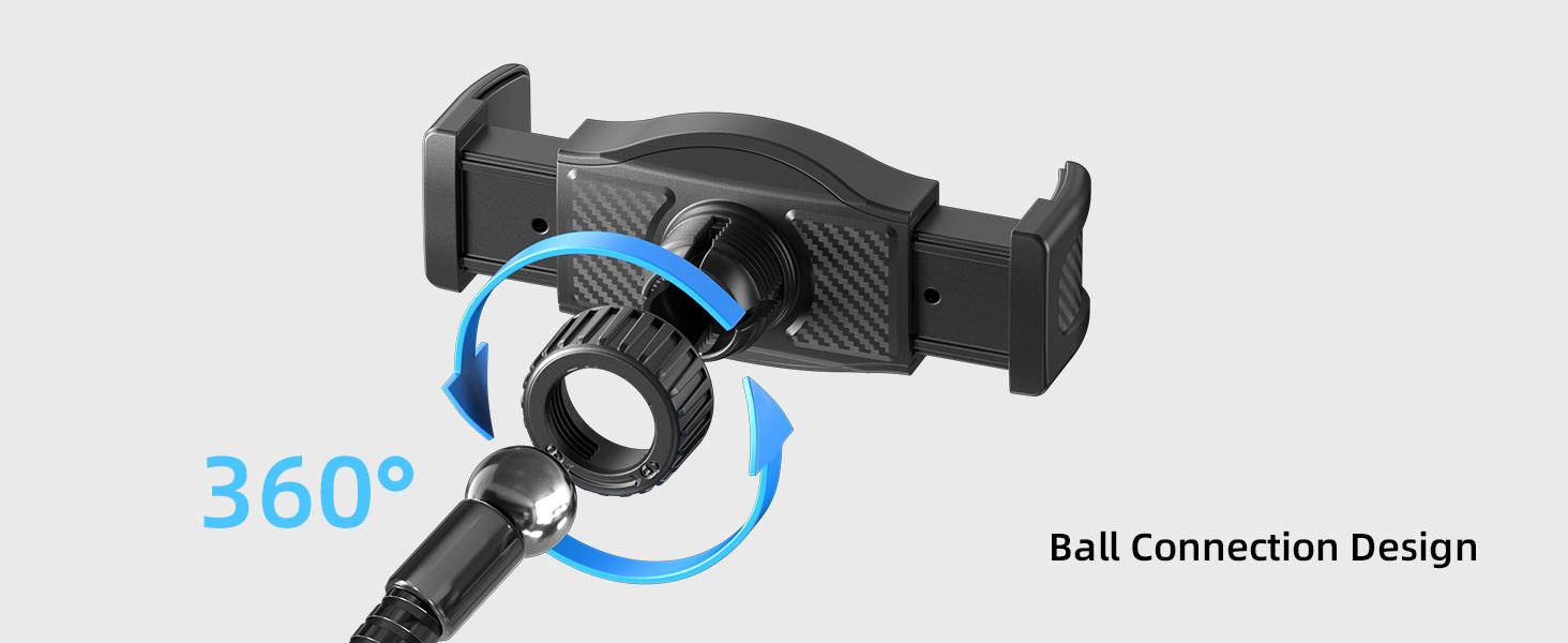 Weilisi 82" Tall Heavy Duty Phone Stand for Recording, Tablet Stand Holder with 15" Adjustable Gooseneck, Overhead Selfie Tripod for iPhone/iPad/Android for Recording/Live Streaming/Watching/Cooking/Lash Techs