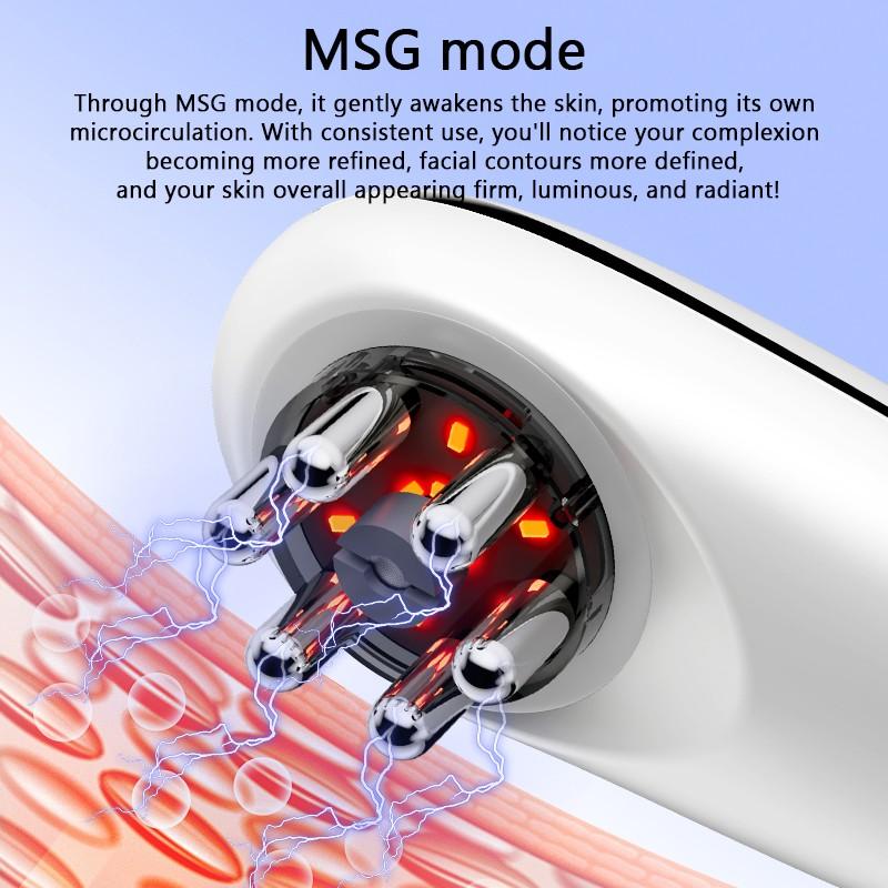 5-in-1 Body Massager with Red Blue Light Therapy, Air Pressure & Heat Massage Tool for Face and Body - Relieve Muscle Soreness, Improve Blood Circulation, Skin Care for Face, Belly, Arms, Legs