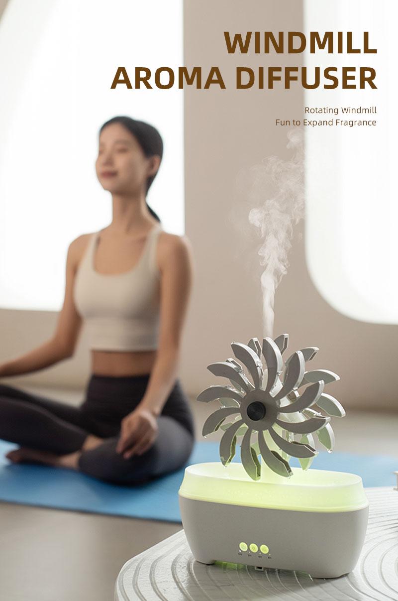 Aromatherapy Machine Desktop Essential Oil Diffuser with Remote Control, Water Drop Humidifier, Large Fog Feature, Three Speed Timing Aromatic