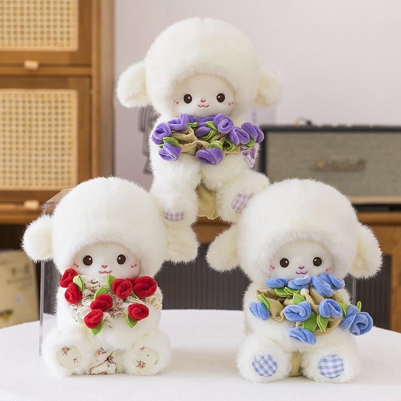1PC Mother's Day Gift - Flower Holding Teddy Bear, Rose Teddy Bear, Wedding Decoration Plush Teddy Bear - Soft Stuffed Animal Toy, Ideal Gift for Mother's Day/Wedding Decorations/Anniversaries/Birthdays and Romantic Occasions