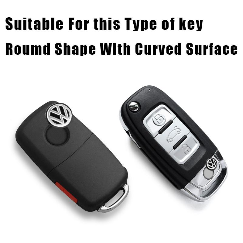 Customized Volkswagen Key Shell Emblem, Aluminum Alloy Scratch-Resistant, Waterproof Dustproof, Lightweight Portable, Fits Multiple Models