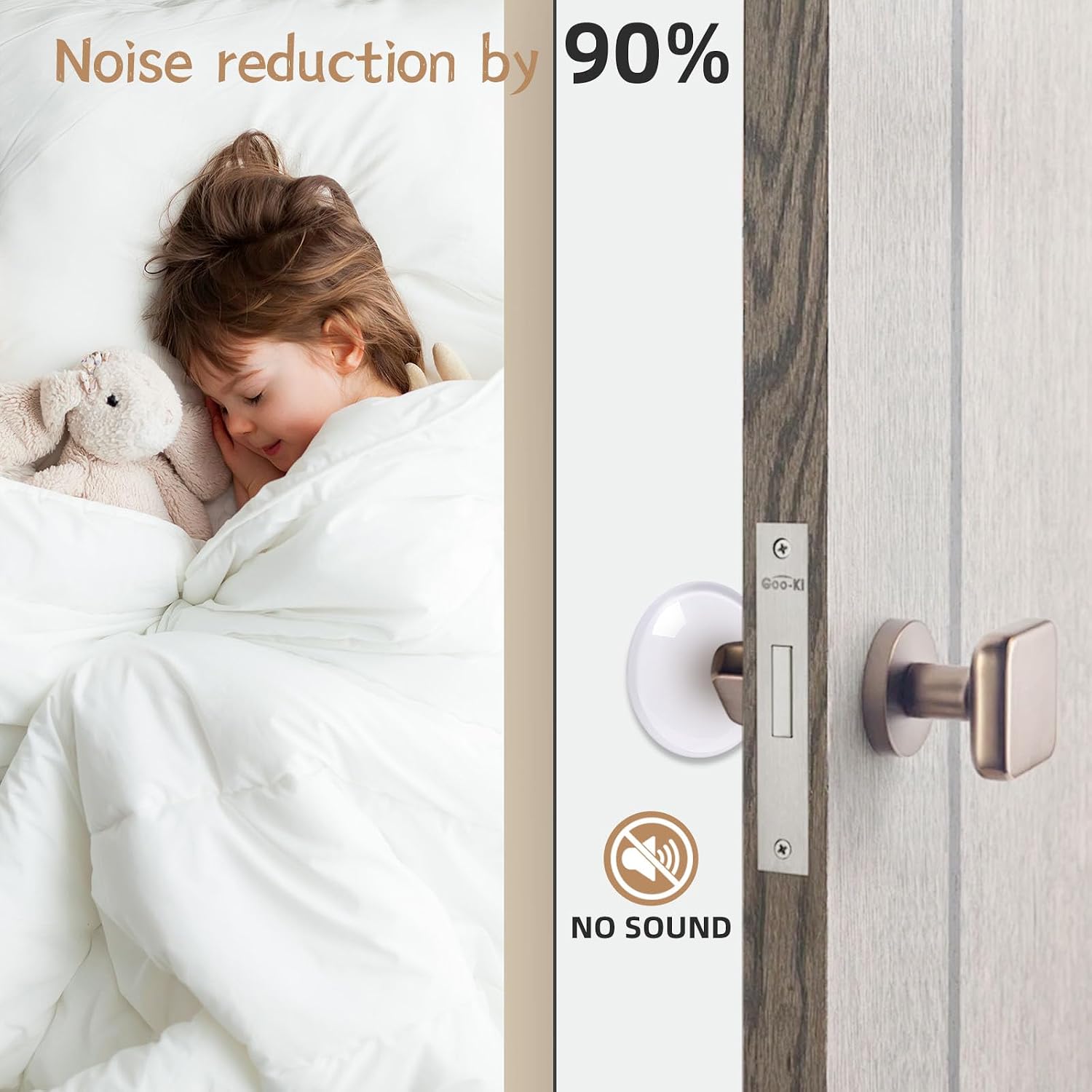 Door Stoppers for Wall, 6-Pack 1.57" Clear  Bumpers | Door Knob Wall Protector, Self-Adhesive , Quiet Shock-Absorbent Wall Bumpers