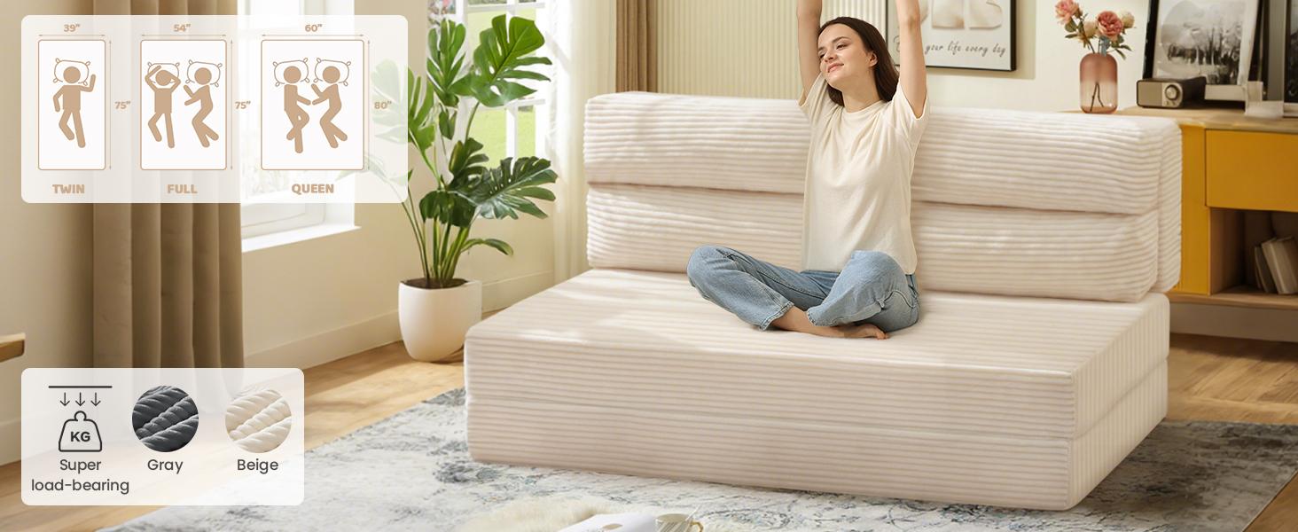 Juikury Folding Sofa Bed Comfy Sleeper Chair Couch Floor Sofa Foldable Mattress for apartment living room Bedroom furniture For Kid&Adults Pets Bed Juikury Folding Sofa Bed Comfy Sleeper Chair Couch Floor Sofa Foldable Mattress for apartment living room Bedroom furniture For Kid&Adults Pets Bed