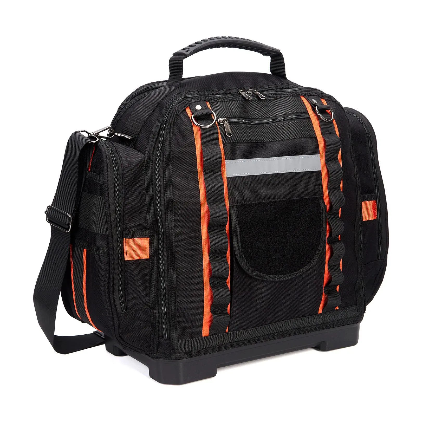 Tool Bag with Removable Cases, 2-Layer Polyester Tool Tote with Rubber Base, Heavy Duty Tool Organizer for Hand Tools