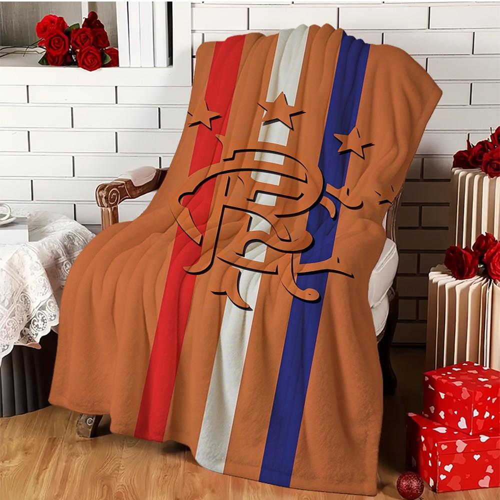 Glasgow Rangers Football Club Print Blanket, Ultra-Soft Flannel Nap Blanket, Shawl Blanket, Small Cover Blanket, Perfect Holiday Gift
