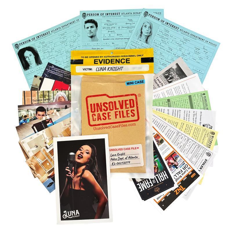 Luna Knight Detective Game Mystery Archive, Cold Case Murder Suspense Game, Suitable for Ages 14+, Friends Party Halloween Christmas, Party Game Cards
