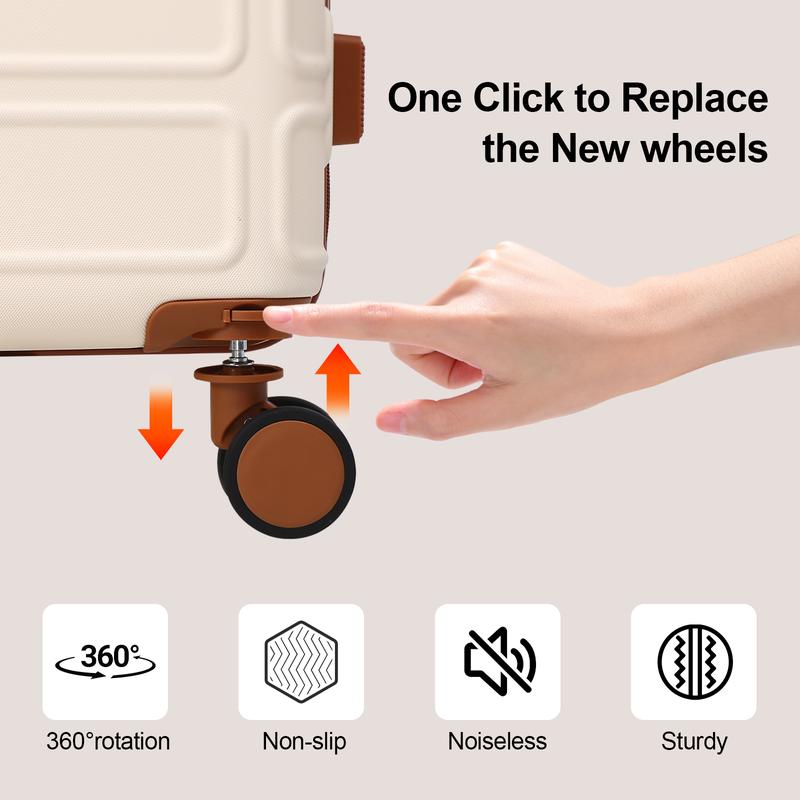 AAIVV 4-Piece Luggage Set 13/20/26/28in Expandable ABS Travel Suitcase Set with Double Spinner Wheels TSA Lock Durable Hardshell Luggage Sets Gift for Back to School - Luggagesets