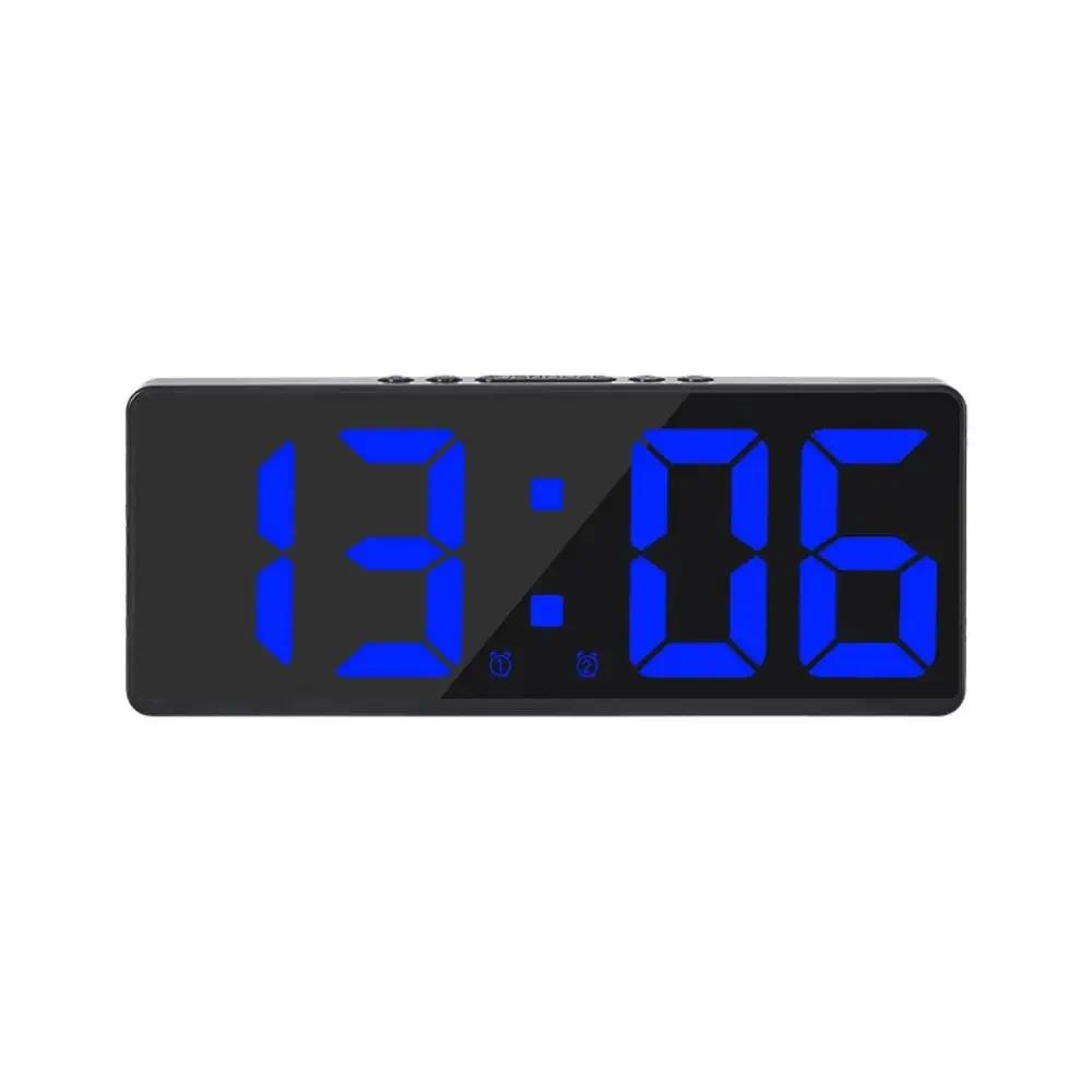 Creative digital clock, color night light, temperature calendar alarm clock, LED large digital electronic clock, backlight, home decoration